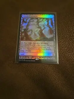 MTG Wooded Foothills Foil Zendikar Expeditions Card - Image 1