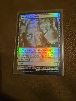 MTG Wooded Foothills Foil Zendikar Expeditions Card - Image 2