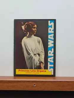 STAR WARS Wonderbread 1977 Vintage PRINCESS LEIA ORGANA No.3 Card Ex-Mt - Image 1