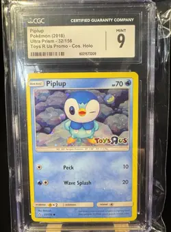 CGC 9 NM-MT - Piplup #32 - Pokemon Card Toys-R-Us Stamped Holo Promo - Image 1