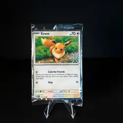 SEALED Eevee 133/165 Holiday Calendar Snowflake Stamped Cosmos Holo Pokemon Card - Image 1