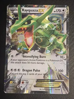 Rayquaza EX - 75/108 - Pokemon Roaring Skies XY Ultra Rare Card MP - Image 2