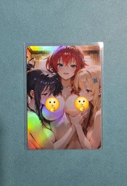 Beautiful Waifu Card - Akeno, Rias and Asia Goddess ACG Custom DIY Fan Art Card - Image 1