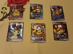 6Pikachu Pokemon Card Holo GX VSTAR VMAX GX EX Cosplay Art - Image 1