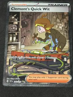 Clemont's Quick Wit 243/191 Surging Sparks Full Art Ultra Rare Pokemon Card NM - Image 1