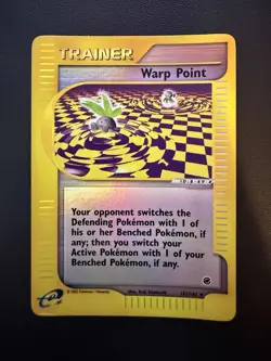 Pokemon TCG Card English Expedition Base Set Warp Point 152/165 Holo Reverse - Image 1