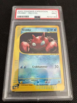 2002 Pokemon Expedition Reverse Foil Krabby E-Card #115 - Image 1