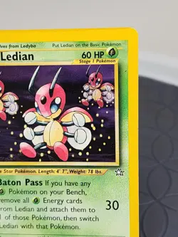 First Edition Ledian Pokemon Card - 39/111 Neo Genesis Excellent Condition - Image 2