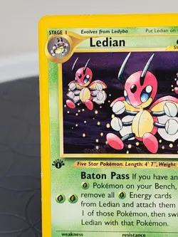 First Edition Ledian Pokemon Card - 39/111 Neo Genesis Excellent Condition - Image 3