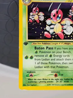 First Edition Ledian Pokemon Card - 39/111 Neo Genesis Excellent Condition - Image 4