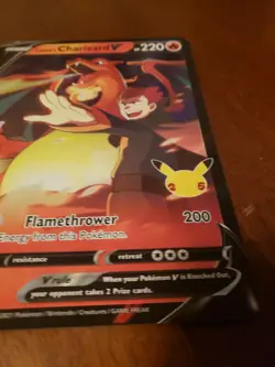 Lance’s Charizard V JUMBO Card SWSH133 Pokemon TCG Celebrations Oversized - Image 3