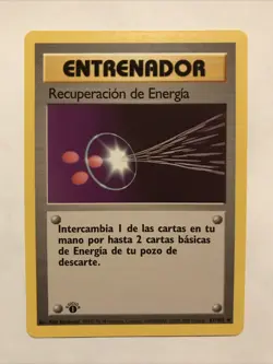 Pokemon TCG Energy Retrieval 081/102 Base Set Regular 1st Edition Spanish Card - Image 1