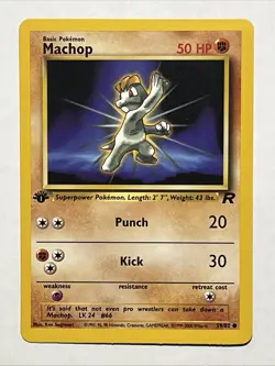 MACHOP 59/82 - 1st Edition - Team Rocket - Vintage Pokemon Card - Image 2