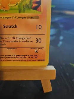 Pokemon TCG Charmander Shadowless Common Card 46/102 Base Set NM - Image 4
