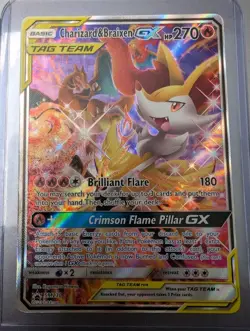 Pokemon TCG Charizard & Braixen GX SM230 Sun & Moon Black Star Promo Card *MINT* - Image 1