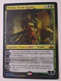 Foil Vraska, Regal Gorgon MTG, Guilds of Ravnica, Mythic, LP - Image 1