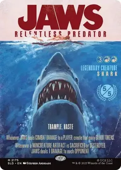 Jaws, Relentless Predator Jaws: Terror of Amity Island MTG Secret Lair MINT - Image 1