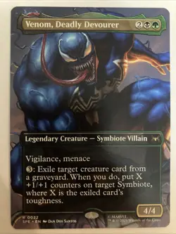 MTG Venom, Deadly Devourer SPE 0022 Regular Borderless Marvel Spider-Man Eternal - Image 1