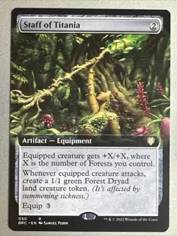 MTG / Staff of Titania / BRC / #50 / Regular (Extended Art) / Rare / NM - Image 1