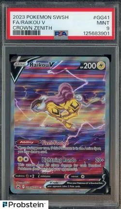 2023 Pokemon SWSH Crown Zenith #GG41 Raikou V FA PSA 9 MINT - Image 1