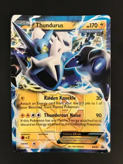 Pokemon Thundurus EX Team Plasma BW81 Black & White Black Star Promo Holo NM/VLP - Image 1
