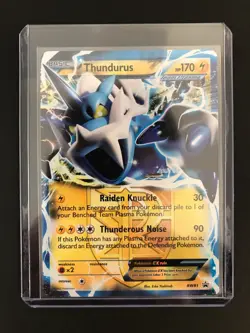 Pokemon Thundurus EX Team Plasma BW81 Black & White Black Star Promo Holo NM/VLP - Image 3