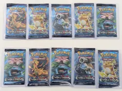 AUCTION #4 LOT of (10) Pokemon XY Evolutions Factory Sealed Booster Packs - Image 1
