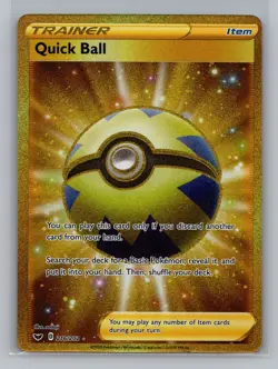 Pokemon Sword and Shield Base Set Quick Ball Secret Rare - NM #216/202 10862 - Image 1