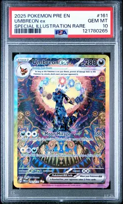 2025 POKEMON PRISMATIC EVOLUTIONS UMBREON ex SIR 161/131 PSA GEM MT 10 - Image 1