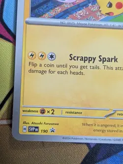 No Stamp Asia Exclusive Pikachu SVP190 2024 World Championships Pokemon Promo - Image 5
