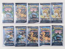 AUCTION #2 LOT of (10) Pokemon XY Evolutions Factory Sealed Booster Packs - Image 1