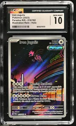 IRON JUGULIS Paradox Rift Illustration Rare #216 CGC 10 Pokemon [Nostalgium] - Image 1