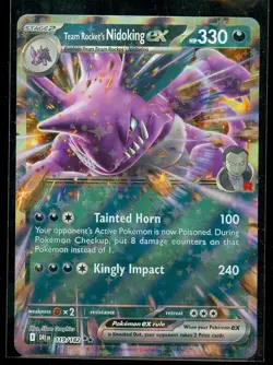 Pokemon TEAM ROCKET'S NIDOKING EX 119/182 - Destined Rivals - ULTRA RARE HOLO - Image 1
