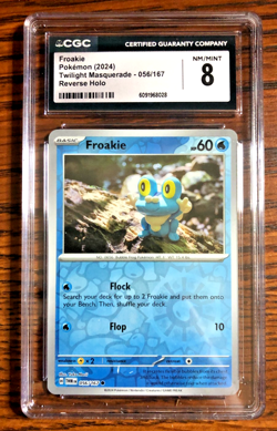 Froakie Reverse Holo #056 - CGC NM/MINT 8 - SV Twilight Masquerade - Pokemon TCG - Image 1