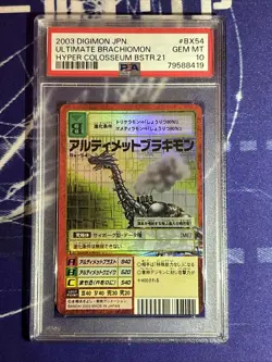 PSA 10 UltimateBrachiomon Bx54 HOLO Booster 21 Digimon Graded Card GEM MINT! - Image 1