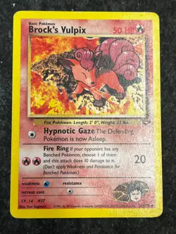 Brock's Vulpix 37/132 - Gym Challenge Vintage Pokemon Card LP - Image 1