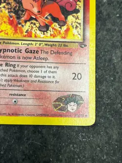 Brock's Vulpix 37/132 - Gym Challenge Vintage Pokemon Card LP - Image 3