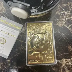 JIGGLYPUFF Pokemon 23K Gold Plated Trading Card 1999 Burger King Limited Edition - Image 4