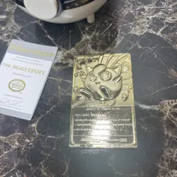 JIGGLYPUFF Pokemon 23K Gold Plated Trading Card 1999 Burger King Limited Edition - Image 5