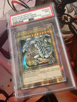 PSA 9 Blue Eyes White Dragon 25th Quarter Century Rare Yugioh Card LC01-EN004 - Image 3