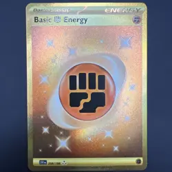 Pokemon TCG Basic Fighting Energy Scarlet Violet Holo Hyper Rare Card 258/198 - Image 1