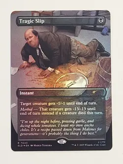 MTG Tragic Slip R Foil #7043 SLD Secret Lair The Office Bonus Card - Image 1