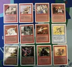 Lot Of 12 Vintage Revised Edition MTG Cards LP+ Magic The Gathering - Image 1
