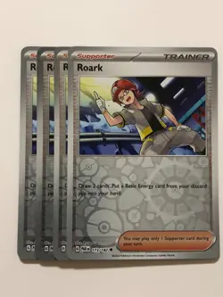 Pokemon Card Paradox Rift 4x Playset Reverse Holographic Roark 173/182 NM - Image 1