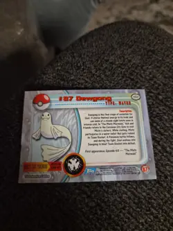 Dewgong #87 - Topps BLUE LOGO - Tv Animation - Holo POKEMON CARD - Image 2