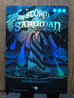 MTG Storm of Saruman (FOIL Borderless Poster ) The Lord of the Rings Minty FRESH - Image 1