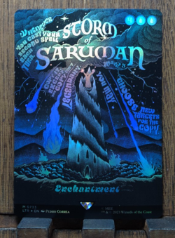 MTG Storm of Saruman (FOIL Borderless Poster ) The Lord of the Rings Minty FRESH - Image 2