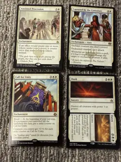 MTG Magic The Gathering Lot of 4 White Rares Anointed Procession Dusk // Dawn - Image 1