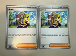 Arven 2x Set Pokemon TCG Obsidian Flames #186/197 NM - Image 1