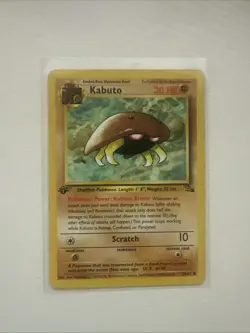 Kabuto Fossil 1st Edition 50/62 HP Condition Pokemon TCG WOTC - Image 1